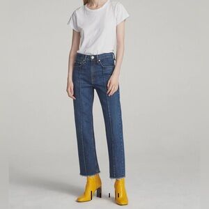 Rag & Bone Blue Ankle Cropped Jeans